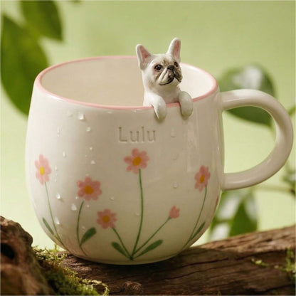 Custom Hand-Crafted 3D Pet Mug – 100% Hand-Kneaded Personalized Ceramic Dog & Cat Cup with Lifelike Likeness | Unique Gift & Keepsake for Pet Owners